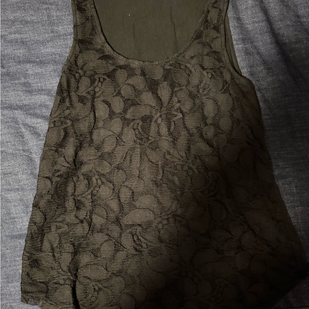 Elegant Black Lace Tank Top